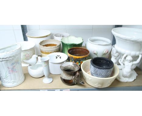Mixed ceramic garden plant pots. Not available for in-house P&amp;P 