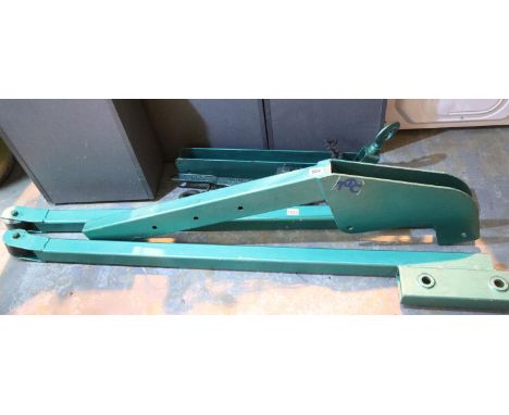 Heavy metal framed workshop engine hoist (not complete). Not available for in-house P&amp;P 