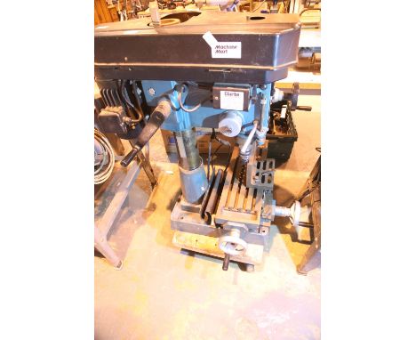 Clarke CMD1225 12 speed milling drilling machine with associated adjustable base plate. Not available for in-house P&PConditi
