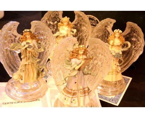 Collection of Bradford Exchange Irelands song ceramic and glass figurines with certificates. Not available for in-house P&amp