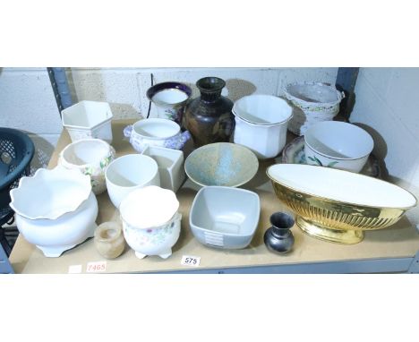 Mixed decorative ceramic plant pots. Not available for in-house P&amp;P 