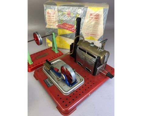 Mamod Live Steam Stationary Engine and a Mamod Line Shaft with box (A/F)