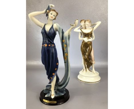 Royal Worcester figurine 'Love Story', sculpted by M. Evans, approx 32cm in height along with a Park Lane Collection figurine