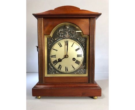 8 day German-made 'Badische' mantel clock, Black Forest, in a mahogany case, circa 1900, good working order