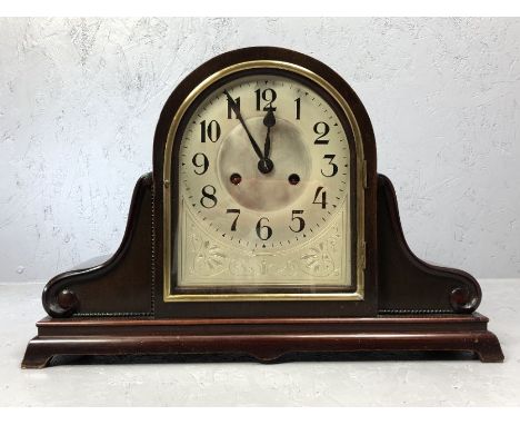 Mantel clock by Badische, Black Forest, c.1930s, gongs on the hour and half hour, restored 2019