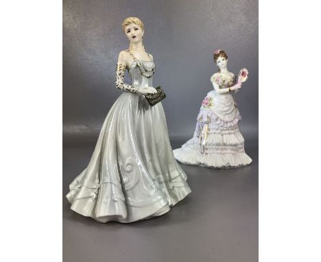 Two Royal Worcester ceramic figurines: 'A Royal Presentation' from the 'Splendour at Court' collection, no. 5979 sculpted by 