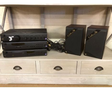 Stereo system consisting of separates by ARCAM Alpha 7: amplifier, tuner, CD player and a pair of Coda 7 speakers by KEF