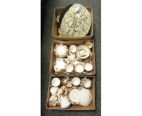 Collection of 19th century fluted teaware,&nbsp;a collection of various early 20th century imari pattern teaware&nbsp;and a m
