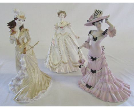 Royal Worcester 'Sweetest valentine' limited edition figurine, Coalport 'Charlotte a summer stroll' and Coalport limited edit