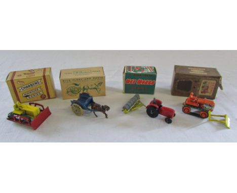 Benbrox TV series no 10 'Bulldozer', Britains lilliput World Farm series 'Milk float and horse', Wee World series K49 'Tracto