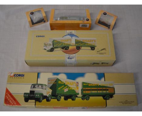 Corgi Classics Billy Smarts Circus die cast model vehicles and 3 smaller similar models