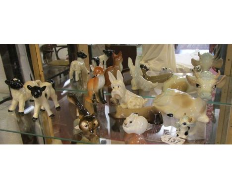 Collection of ceramic animal figures to include Beswick