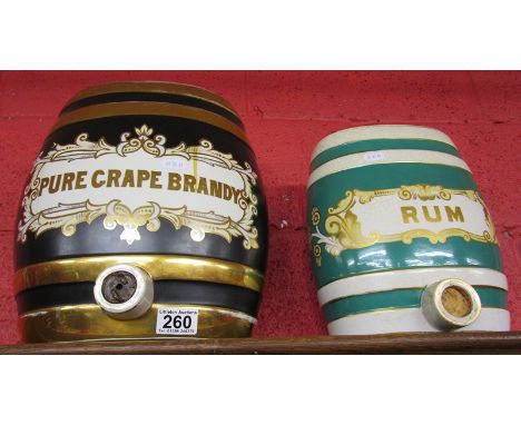 Ceramic brandy &amp; rum barrels