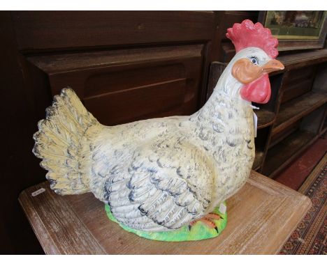 Ceramic chicken figure