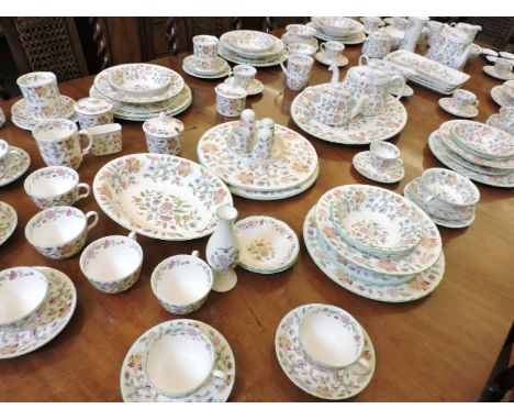 An extensive Minton Haddon Hall patterned dinner and tea service