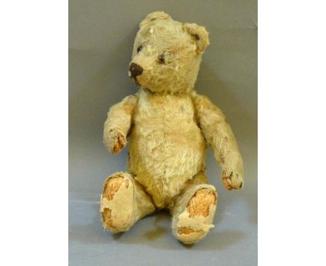 A Steiff bear, circa 1940, in need of restoration