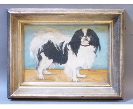 J... DavisPANDORA, PORTRAIT OF A KING CHARLES SPANIELSigned and dated 1896 l.r., oil on board18 x 26cm