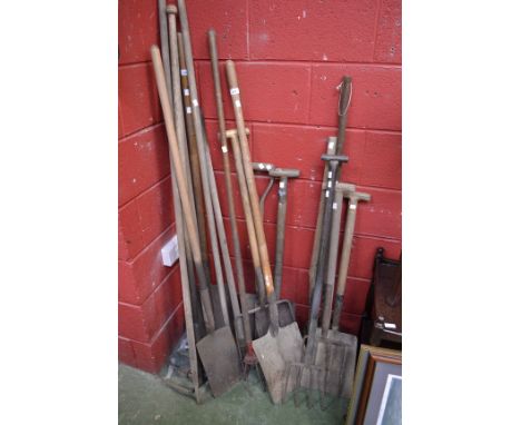 Vintage Tools - potato fork; Irish slasher; spades; hoes; etc.