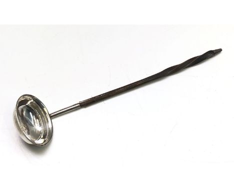 A small Georgian silver toddy ladle with twisted baleen handle, length 18.7cm.