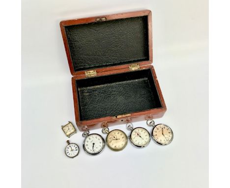 A War Department Recta pocket watch, a Smiths pocketwatch, a War Department stopwatch and a Majorex stopwatch, together with 