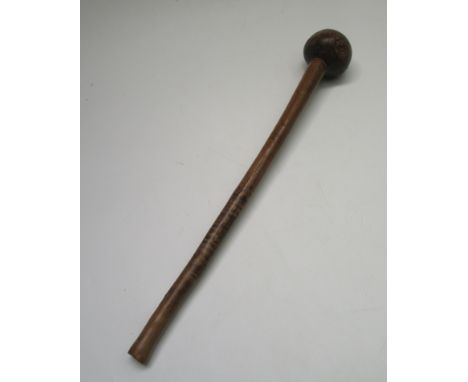 An African wooden knobkerrie, length 56cm.