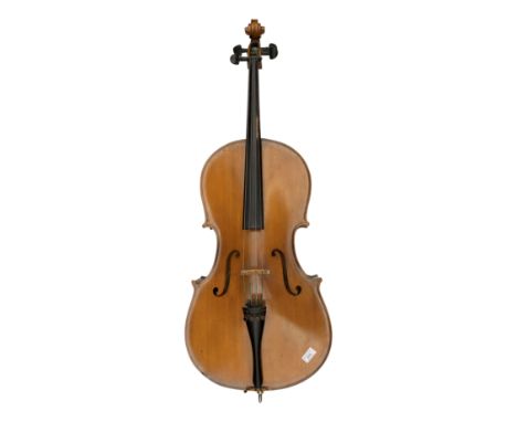 A 20th century three-quarter size cello, bearing interior paper label 'Golden Strad - Imported by Boosey & Hawkes, London', w