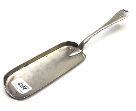 A Victorian silver crumb scoop, 7.7oz. From the estate of Ashley Barker OBE who was born in Hertfordshire in 1927.Being unusu