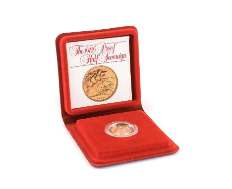 Elizabeth II, Proof Half Sovereign 1980, obv. Machin portrait of the Queen right, rev. Pistrucci, encapsulated in Royal Mint 