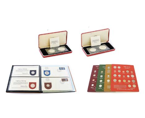 Collection of Proof and World Coin Sets, comprising: 2x Iceland silver proof coin sets, commemorating the settlement of Icela