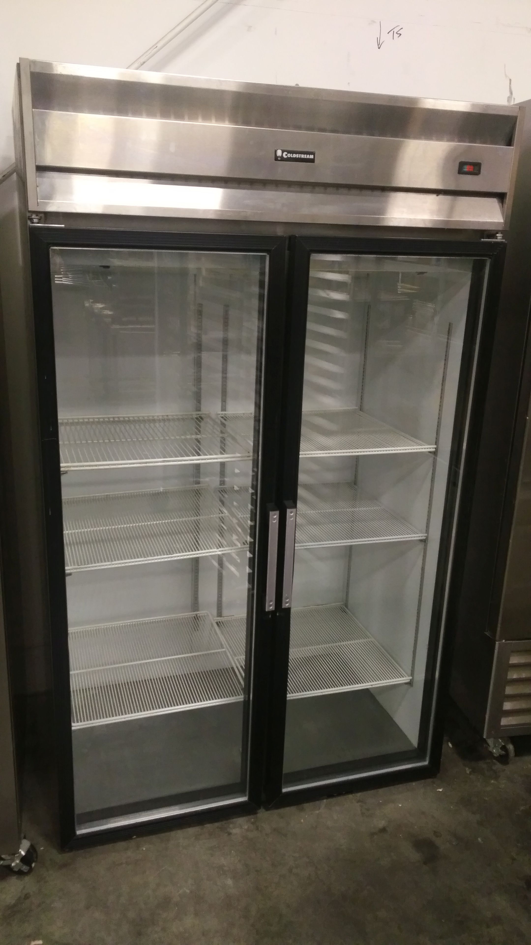 Coldstream Two Glass Door Cooler, Used Tested/Working