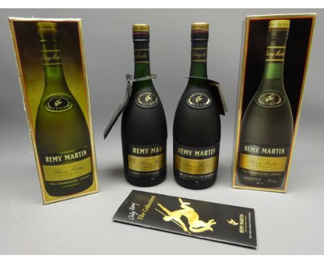 Remy Martin Fine Champagne Cognac, with The Privileged Investor Card, tag and leaflet, in cartons, 68cl 40%vol, two bottles