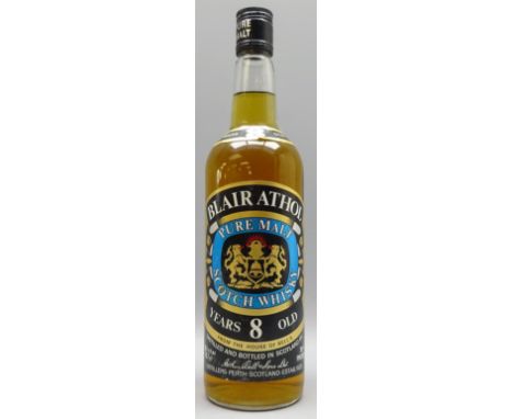 Blair Athol Pure Malt Scotch Whisky, 8 Years Old, 262/3 75.7cl, 70 proof 1 bottle Condition Report Click here for further ima
