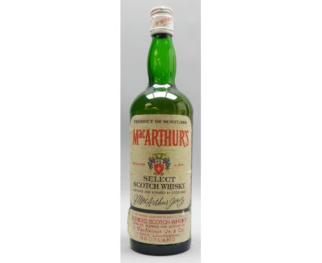 MacArthur's Select Scotch Whisky, 26 2/3floz, 70 proof, 1 bottle Condition Report Click here for further images, condition, a
