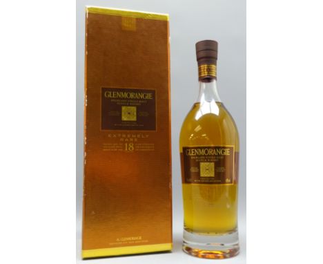 Glenmorangie Single Highland Malt Scotch Whisky, Extremely Rare, Tain, 18 years old, 70cl , 43%vol, in opening Presentation c