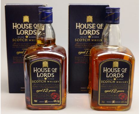 House of Lords Blended Malt Scotch Whisky, blended with the velvet Malt of the smallest Distillery in Scotland, Aged 12 Years