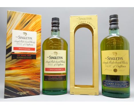 The Singleton of Dufftown 'Spey Cascade' SIngle Malt Scotch Whisky, in carton, & Singleton Matured for 12 Years, in open cart