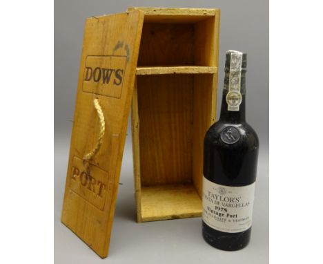 Taylor's Quinta De Vargellas 1978 Vintage Port, 75cl, 21 proof, 1 bottle, in Dow's 1974 Reserve Port case Condition Report Cl