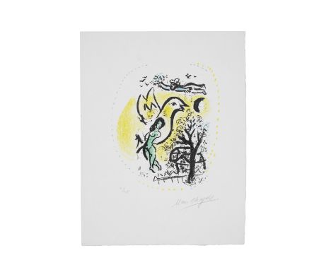 Marc Chagall (1887-1985)Vocation (Mourlot 601) Lithograph in colours, 1969, on japon nacré paper, signed and numbered 2/35 in