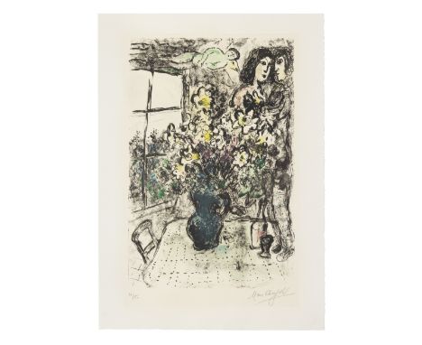 Marc Chagall (1887-1985)Intimité (Mourlot 571) Lithograph in colours, 1969, on Arches wove paper, signed and numbered 18/50 i
