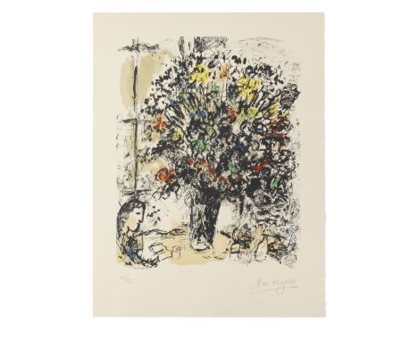 Marc Chagall (1887-1985)La Lecture  (Mourlot 688) Lithograph in colours, 1973, on Arches wove paper, signed and numbered 11/5