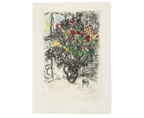 Marc Chagall (1887-1985)Le Bouquet Rouge (Mourlot 580) Lithograph in colours, 1969, on Arches wove paper, signed and numbered