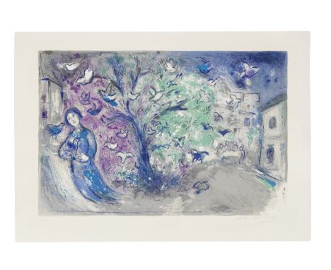 Marc Chagall (1887-1985)La Chasse aux Oiseaux, from Daphnis et Chloé (Mourlot 329; Cramer books 46) Lithograph in colours, 19