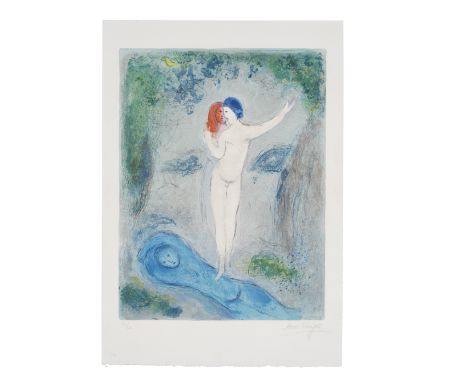 Marc Chagall (1887-1985)Le Baiser de Chloé, from Daphnis et Chloé (Mourlot 316; Cramer books 46) Lithograph in colours, 1961,
