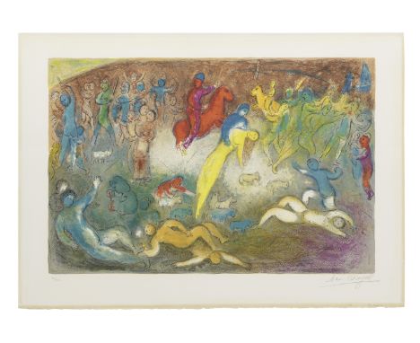 Marc Chagall (1887-1985)Enlèvement de Chloé, from Daphnis et Chloé  (Mourlot 327; Cramer books 46) Lithograph in colours, 196