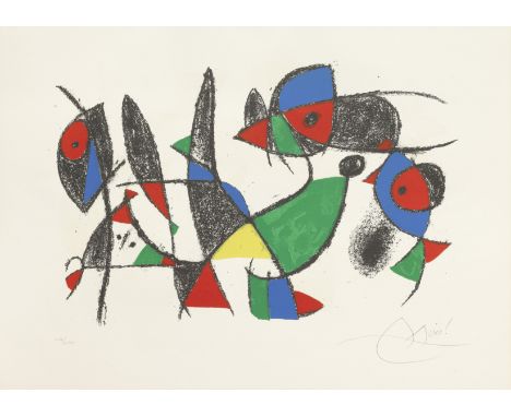 Joan Miró (1893-1983)Joan Miró Lithographs II: One plate (Mourlot 1045; Cramer 198) Lithograph in colours, 1975, on Arches wo