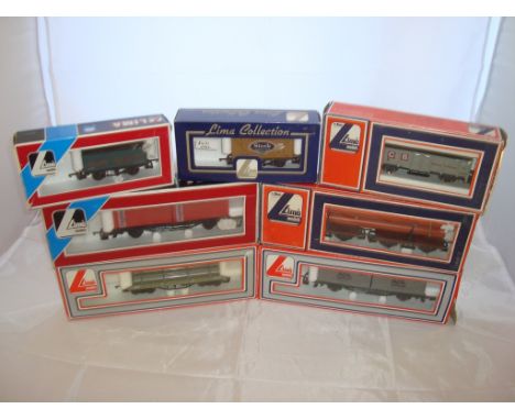 OO Gauge - Lima - A selection of Lima wagons as lotted to include a Lima Collection private owner's Stork box van (7)  (VG-BF