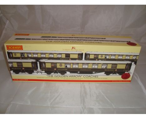 OO Gauge - Hornby Railways - A Hornby R4196 Golden Arrow Pullman Coaches triple coach pack in Pullman umber livery (E-BVG)