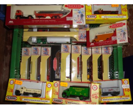 OO Gauge - A mixed selection of vans and lorries by Corgi Trackside and Classix to include a BP tanker lorry as lotted (17) (