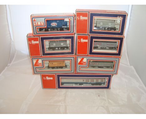 OO Gauge - Lima - A selection of Lima wagons and Buffet Car as lotted  (7) (VG-BF/G)