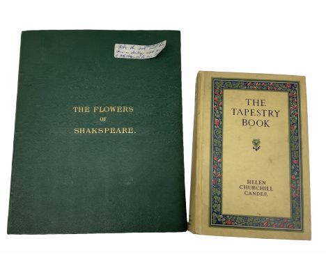 Collection  of 'the Flowers of Sheakspeare' bound in a book, approximately twenty nine studies in watercolour, each work deta
